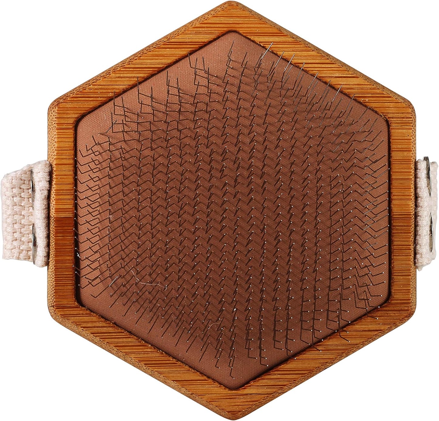 Palm Slicker Brush - Recycled Bamboo Dog and Puppy Grooming Tool, Pet Hair Brush and Comb